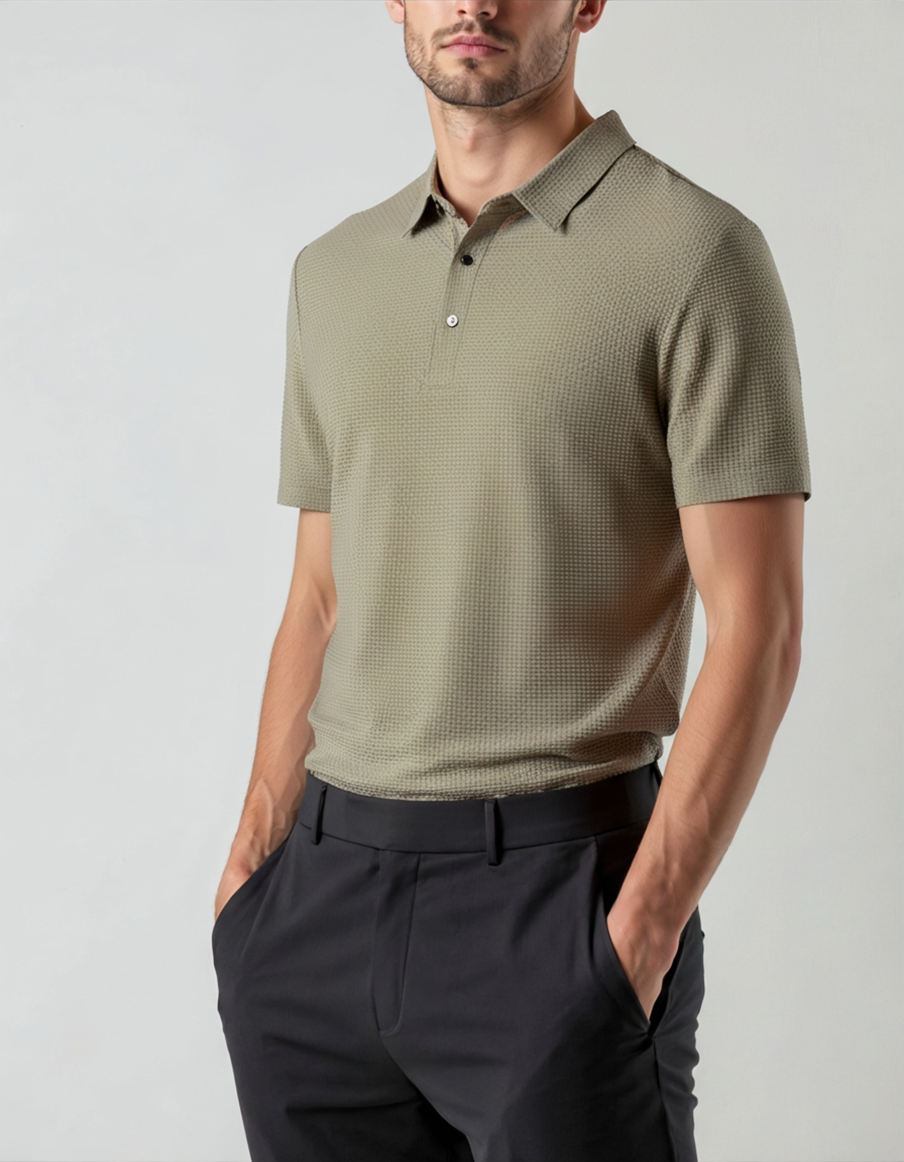 Polo luxueux avec col chemise