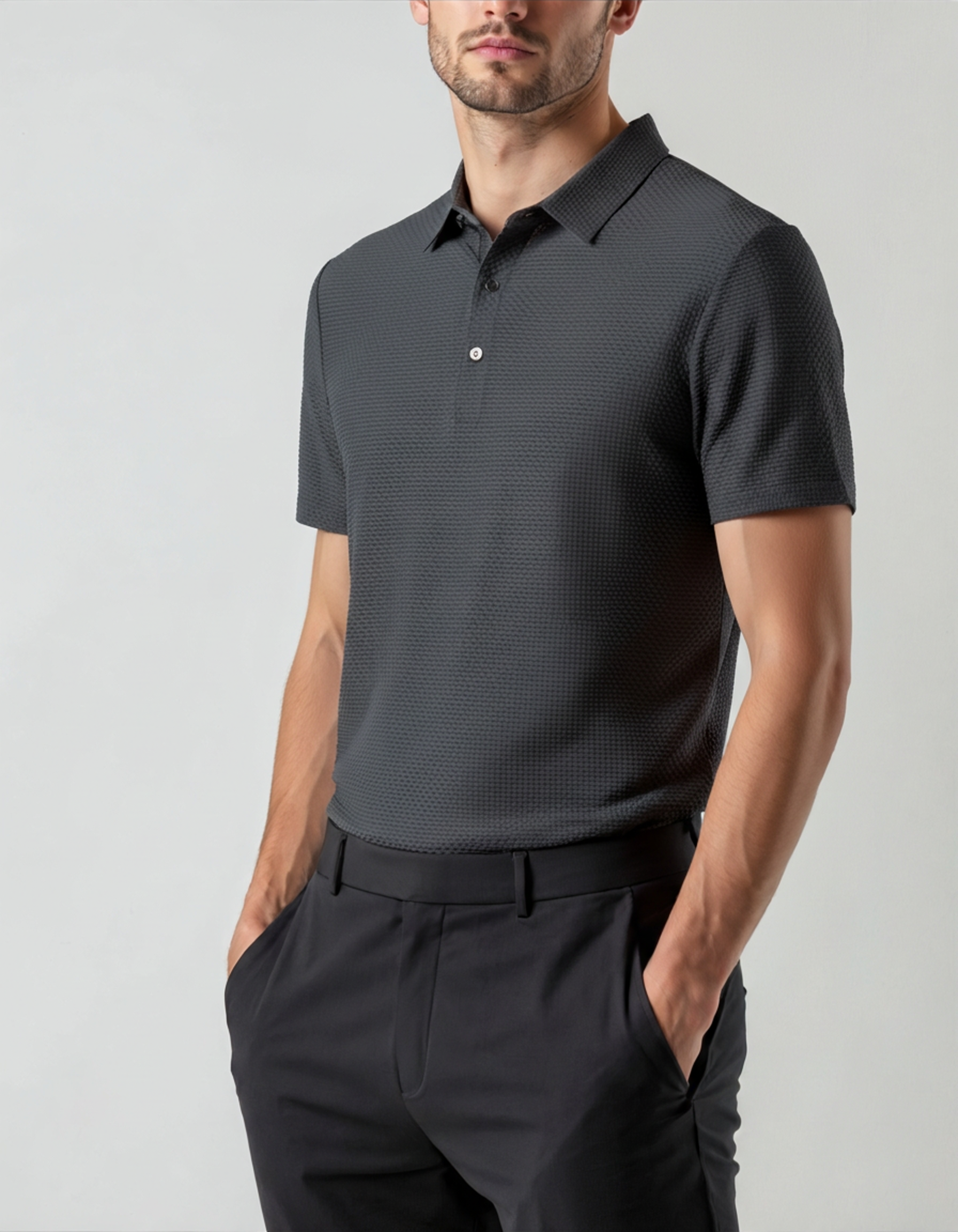 Polo luxueux avec col chemise